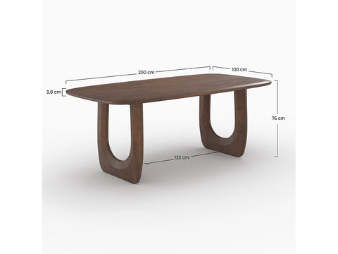 Maya Mango Wood Rectangular Dining Table-21