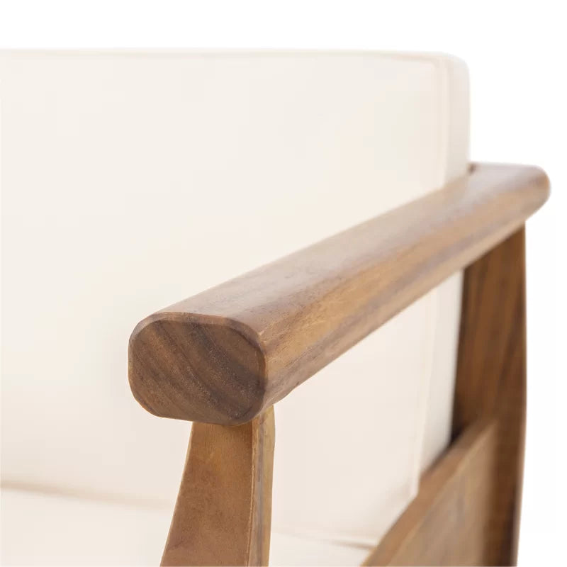 PRITI Solid Wood Sofa Set With Coffee Table For living room
