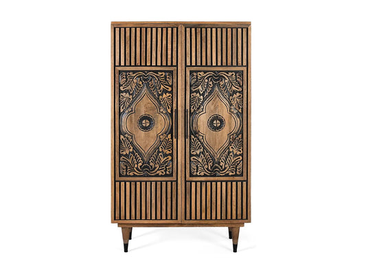 Solid Mango Wood High Sideboard-17