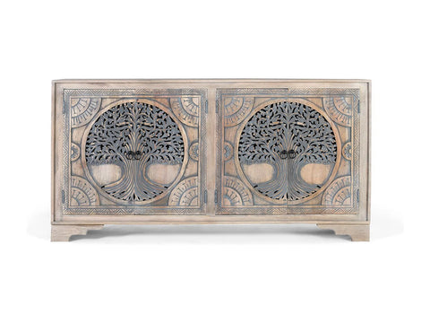 Solid Mango Wood Sideboard-16