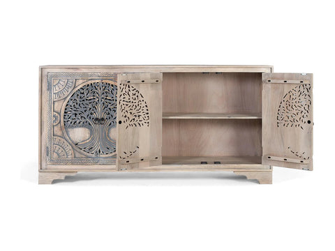 Solid Mango Wood Sideboard-16