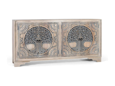 Solid Mango Wood Sideboard-16