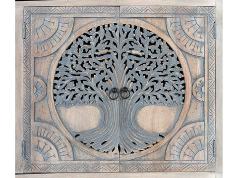 Solid Mango Wood Sideboard-16