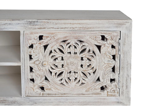 Hand Carved Solid Mango Wood-12 TV Unit