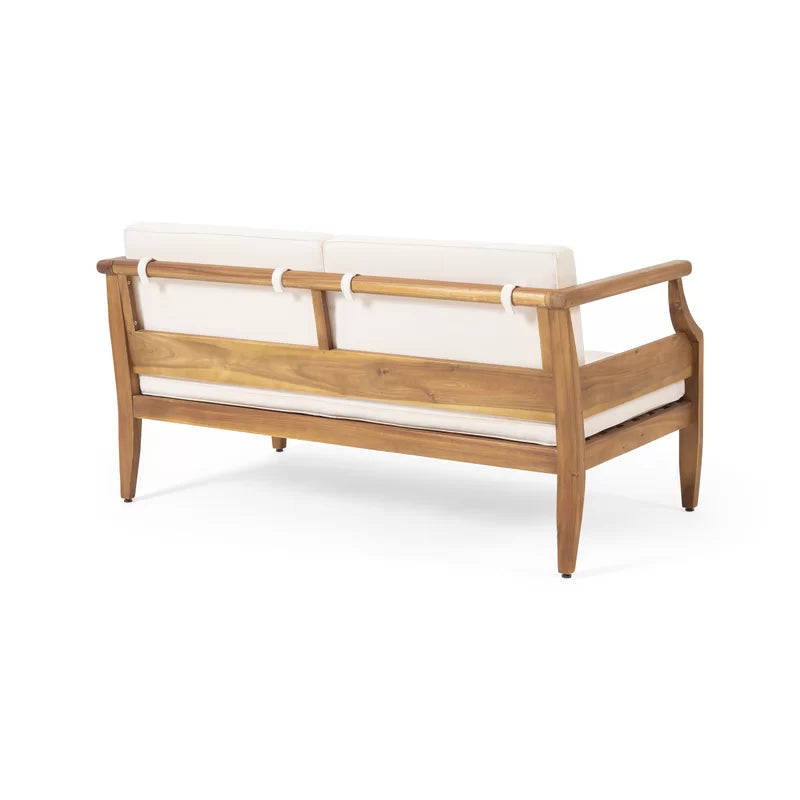 PRITI Solid Wood Sofa Set With Coffee Table For living room