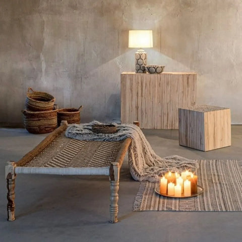 Traditional Natural Khat Daybed