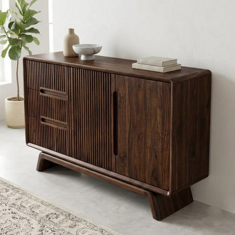 60-Inch Wooden Sideboard with Hinged Doors | PRITI