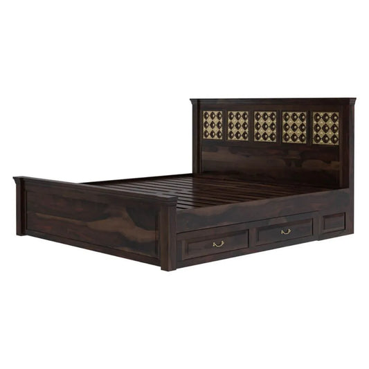 Priti : Diamond Empire Solid Wood Storage Platform Captains Bed