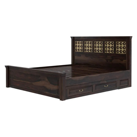 Priti : Diamond Empire Solid Wood Storage Platform Captains Bed