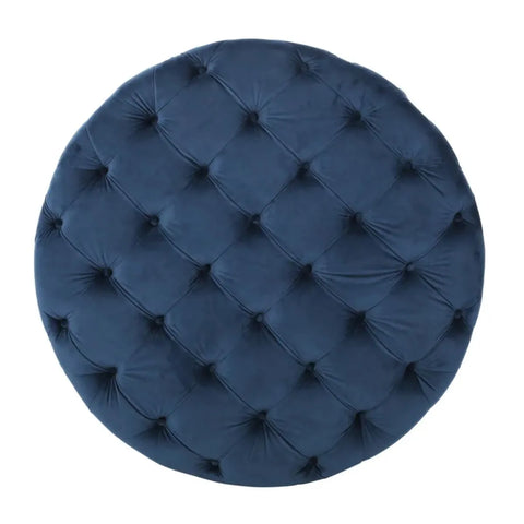 40” Wide Velvet Tufted Round Cocktail Poufs