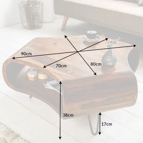 Retro Sturdy Wooden Coffee Table