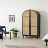 Almeida Solid Wood and Rattan Wardrobe