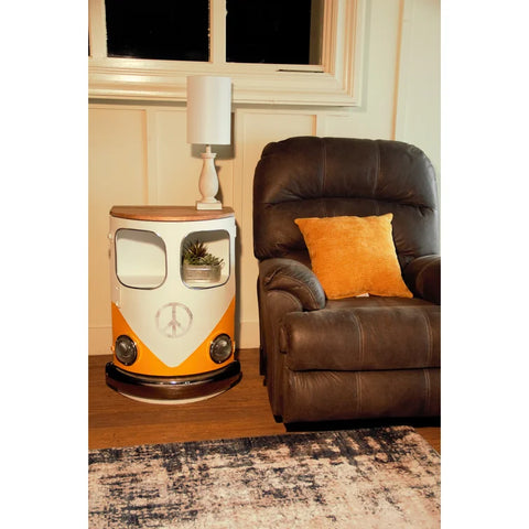 PRITI :Vintage VW Bus Cabinet with Wooden Top
