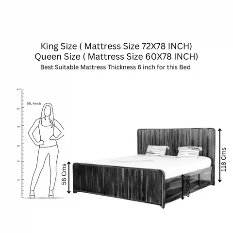 PRITI Solid Wood Storage Bed