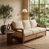 PRITI Sheesham Wood and Cane Sofa for Living Room