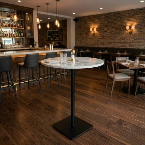 Compact Stone Top Table for Two, 750 or 1050 mm High