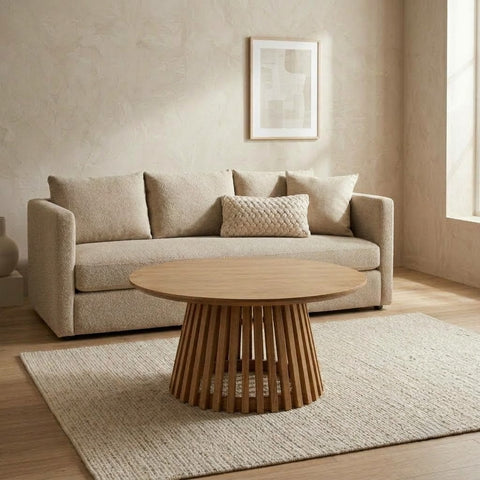 Contemporary Mango Wood pedestal coffee table for home interiors