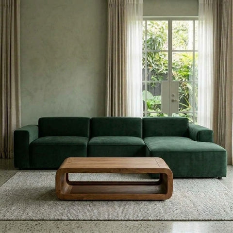 Contemporary rectangular centre table for sofa seating