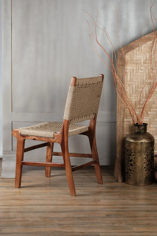 Gothic Solid Wood Chair With Rope (Set of 2)