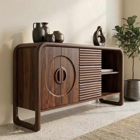 Dark Walnut Sheesham wood storage cabinet 