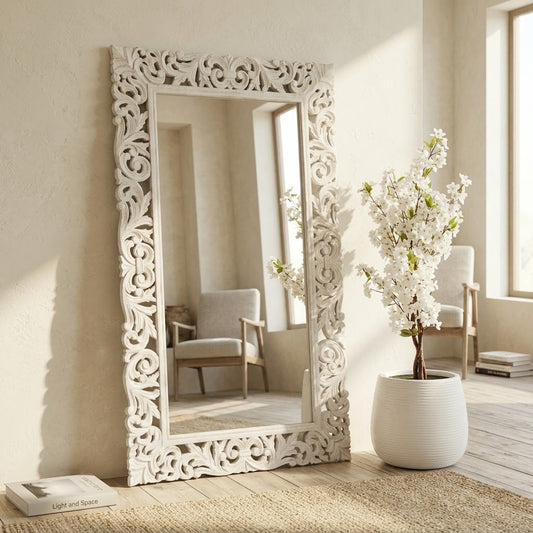 Decorative carved mirror for bedroom and living room