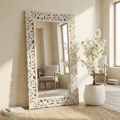 Decorative carved mirror for bedroom and living room