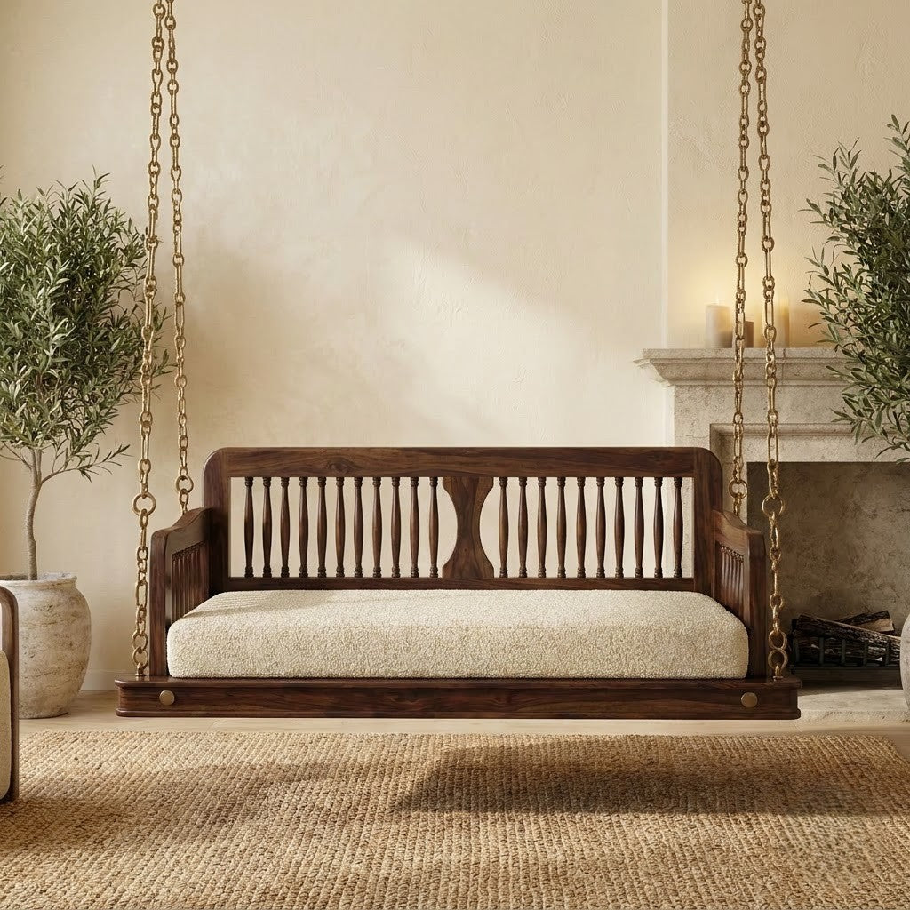 Elegant PRITI wooden jhula for living room balcony and veranda