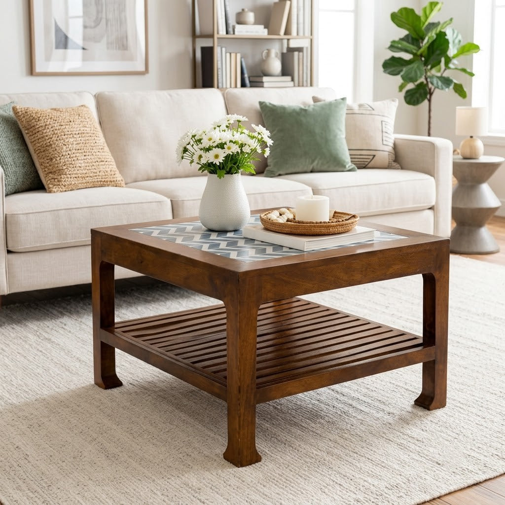 Elegant solid wood coffee table for living room furniture by PRITI