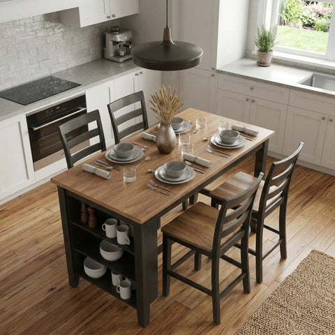 Four seater counter height dining furniture for modern kitchens