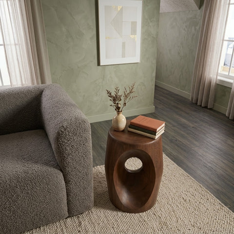Handcrafted Mango Wood Side Table for Living Room – PRITI Designer Edition