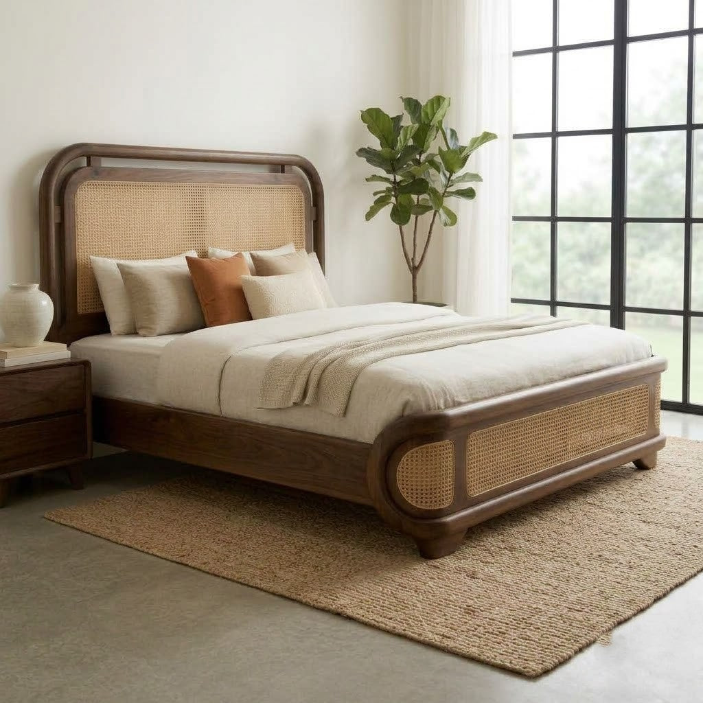 Handcrafted Sheesham King Size Bed Frame for Bedroom