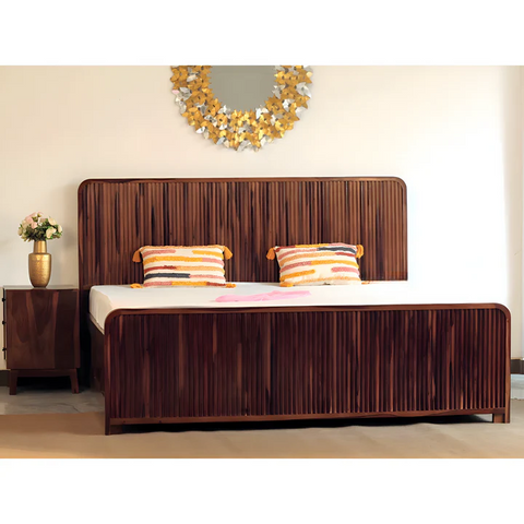 PRITI Solid Wood Storage Bed