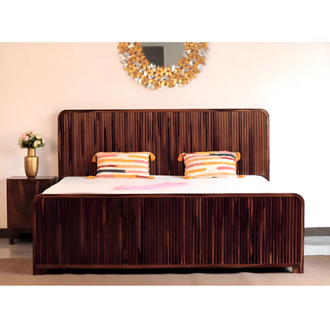 PRITI Solid Wood Storage Bed
