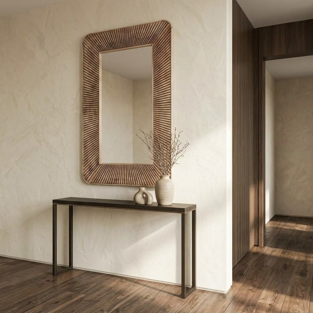 Large horizontal wall mirror for living room and bedroom