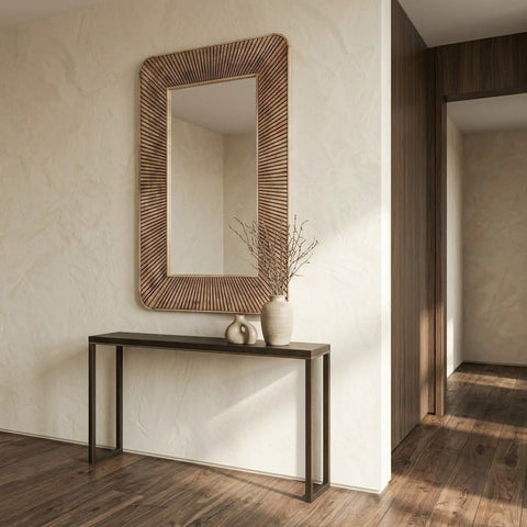 Large horizontal wall mirror for living room and bedroom