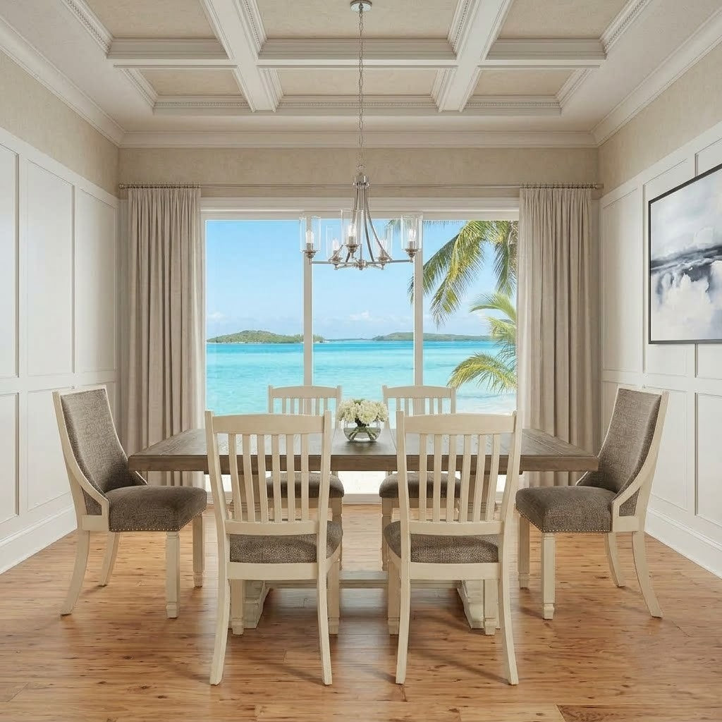 Large white 12 seater dining table set for spacious homes