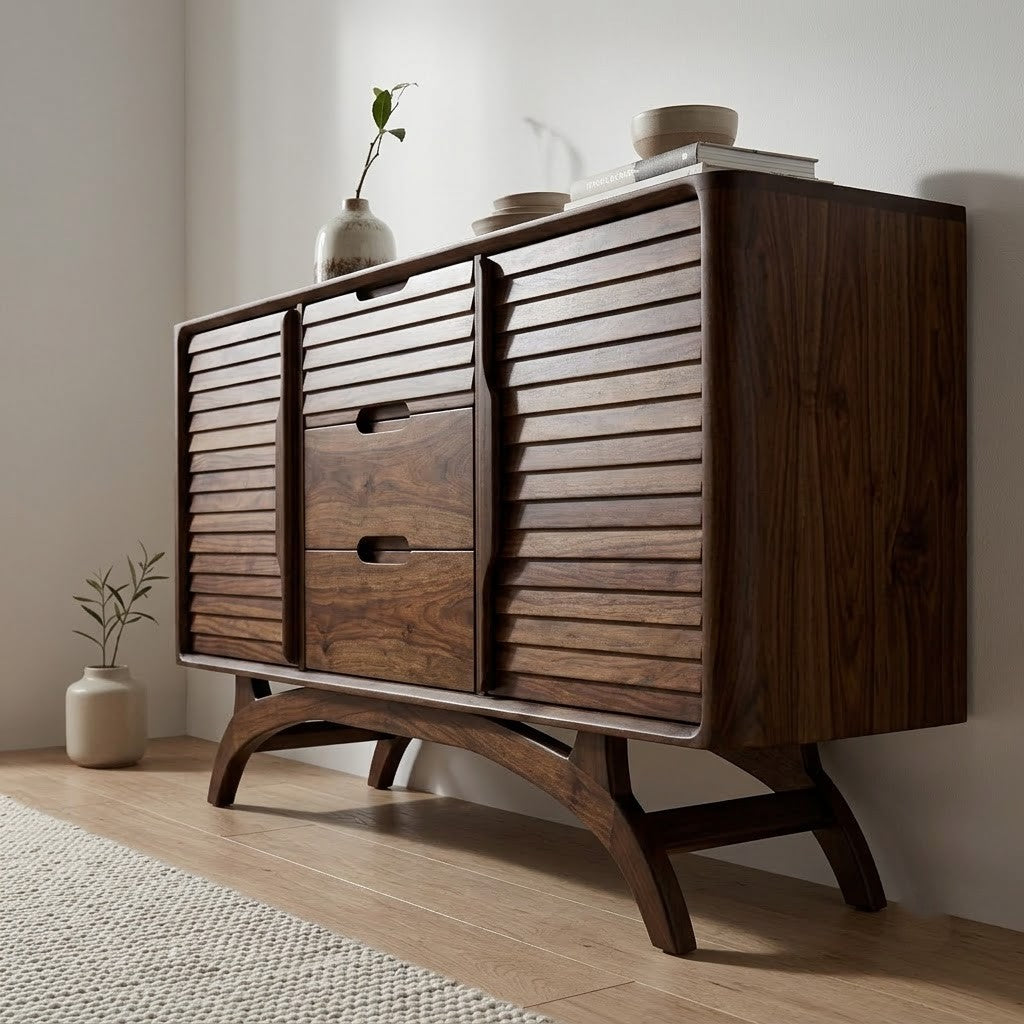 Louvre-Style Sideboard with Arched Legs