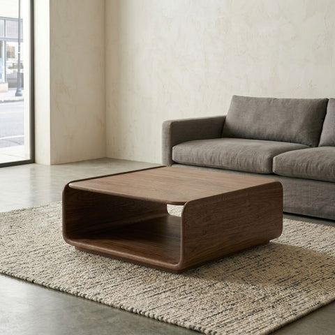 Modern 75 cm round living room table with compact design