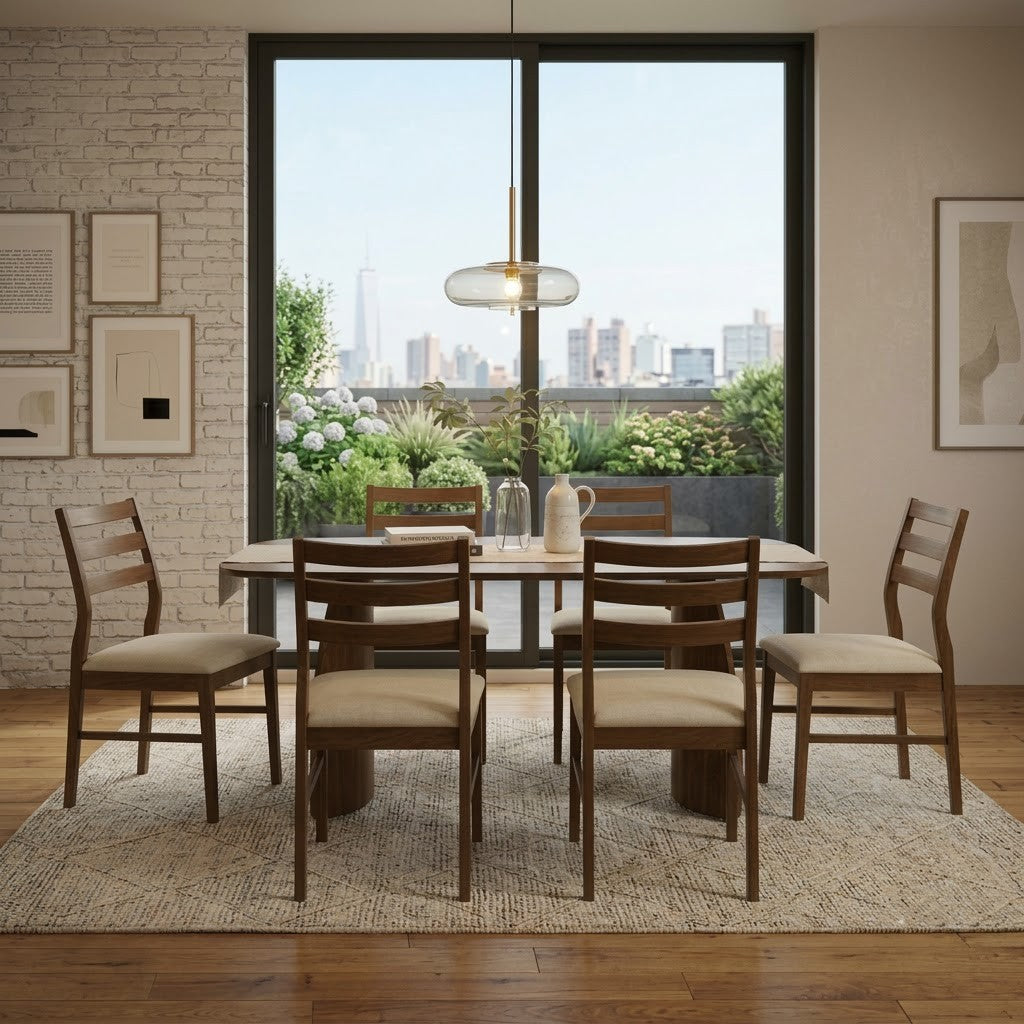Modern brown dining chair for wooden dining table