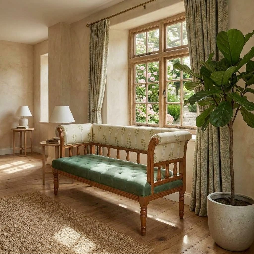 Modern wooden sofa bench for contemporary home interiors