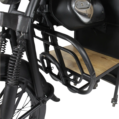 Priti Tata Black Metal Motorcycle Front Shelf
