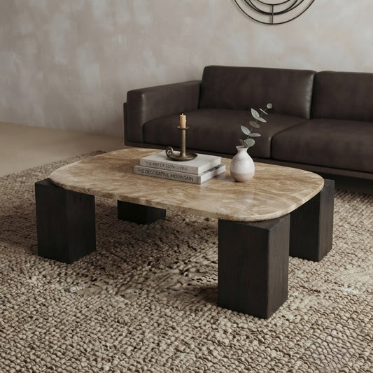 PRITI 100 × 100 × 40 cm modern center table