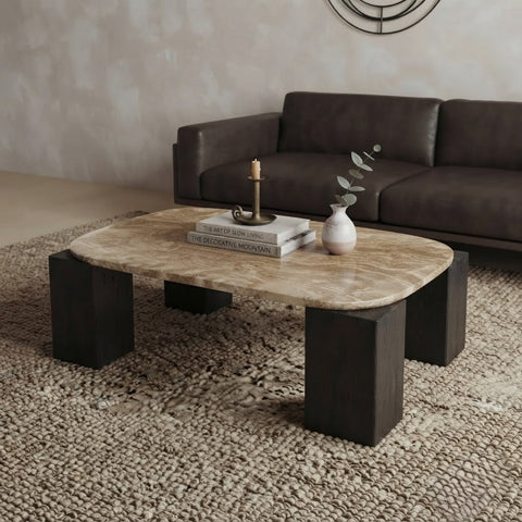 PRITI 100 × 100 × 40 cm modern center table