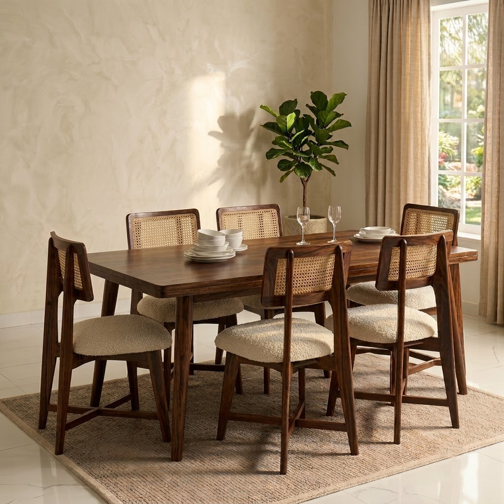 PRITI 6 Seater Sheesham Wood Dining Set 