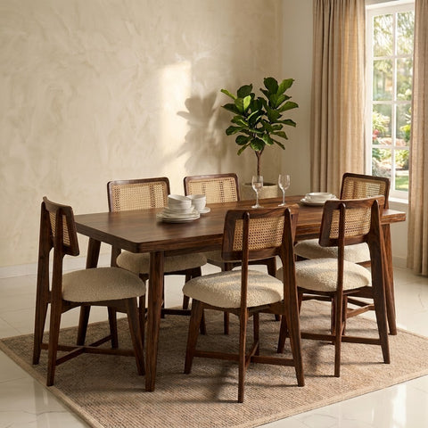 PRITI 6 Seater Sheesham Wood Dining Set 