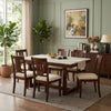 PRITI 6 Seater Solid Wood Dining Table & Chair Combo