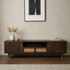 PRITI 70 Inch Entertainment Cabinet with Cane Panel Detailing