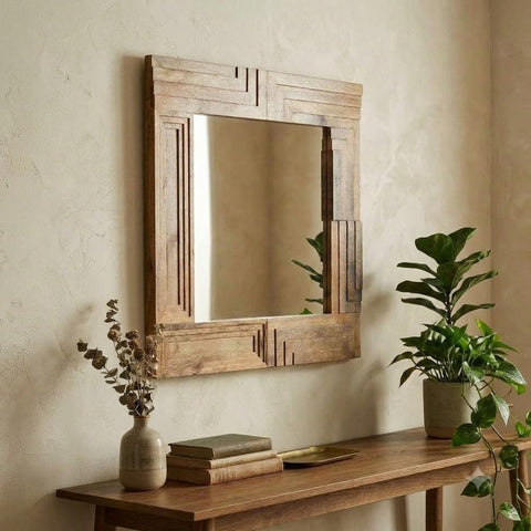 PRITI 92 x 92 cm wall mirror for contemporary bedroom