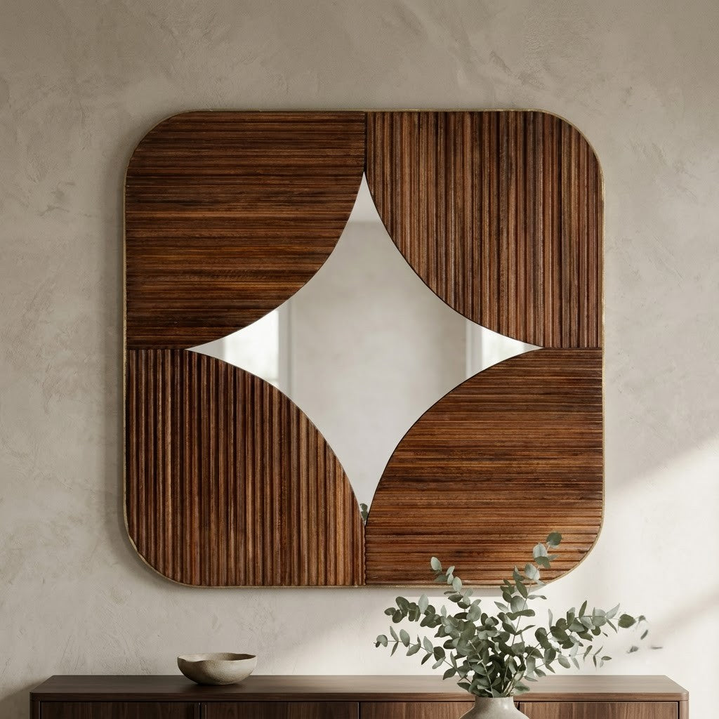 PRITI 93 cm square mirror for bedroom and dressing area