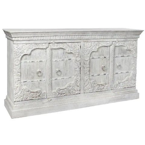 Precision Carved White Sideboard